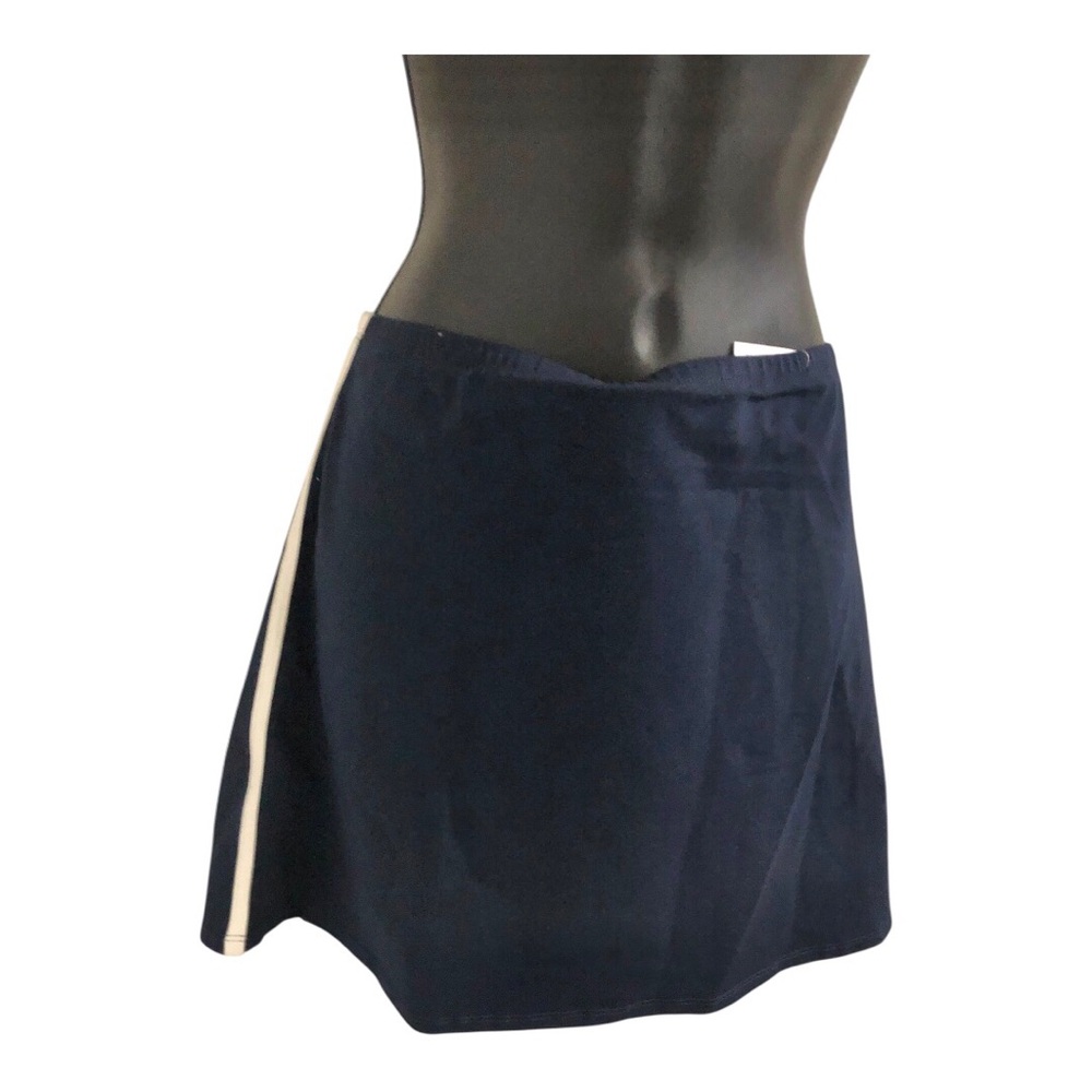 Cotton:on Bella sark blue winter night side stripe mini skirt size large‎ new